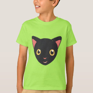 Cute Kitty Face Black Kitten T-Shirt