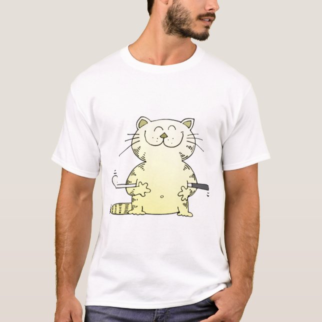 Cute Kitty Golfer T-Shirt (Front)