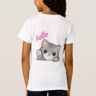 Cute Kitty Hello Cat T-Shirt