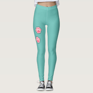 Cute Kitty Illustration Leggings