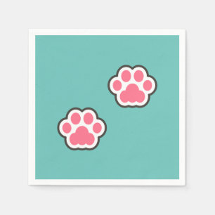 Cute Kitty Illustration Napkin
