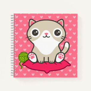 Cute Kitty Illustration Notebook