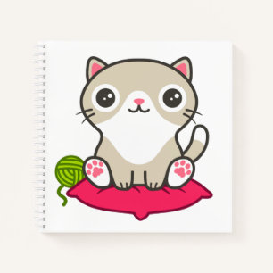 Cute Kitty Illustration Notebook