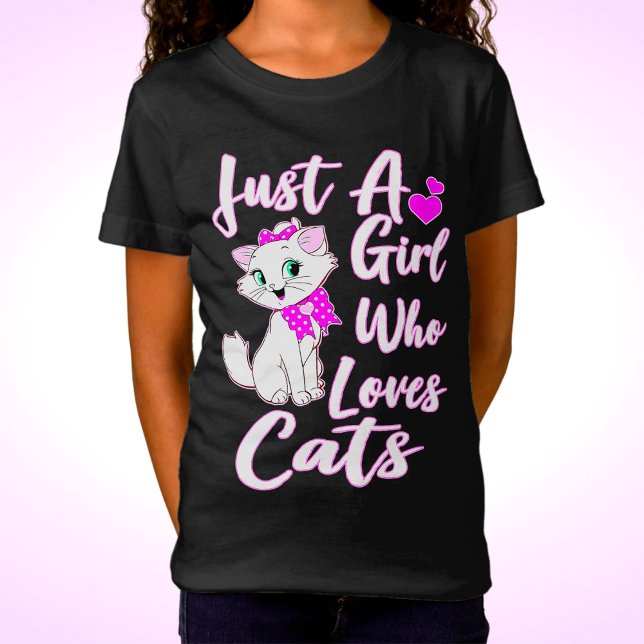 Cute Kitty Just A Girl Who Loves Cats  T-Shirt (Creator Uploaded)