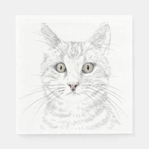 Cute Kitty Kitten Tiger Cat Napkin
