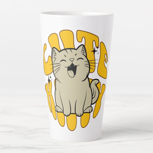 Cute Kitty Latte Mug (Front)