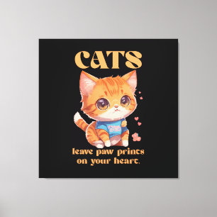 cute kitty love canvas print