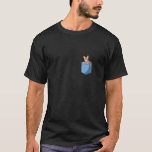 Cute Kitty Lover Bengal Cat in Pocket Women Funny  T-Shirt