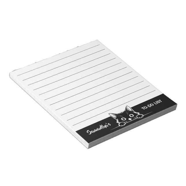 Cute Kitty Minimalistic Design - CAT 1a Notepad (Angled)