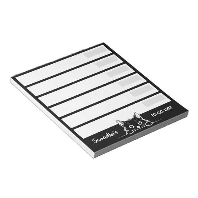 Cute Kitty Minimalistic Design - CAT 1a Notepad (Angled)