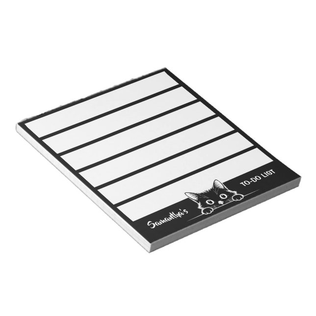Cute Kitty Minimalistic Design - CAT 1a Notepad (Angled)
