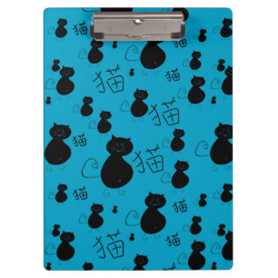 Cute kitty pattern clipboard