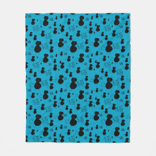 Cute kitty pattern fleece blanket