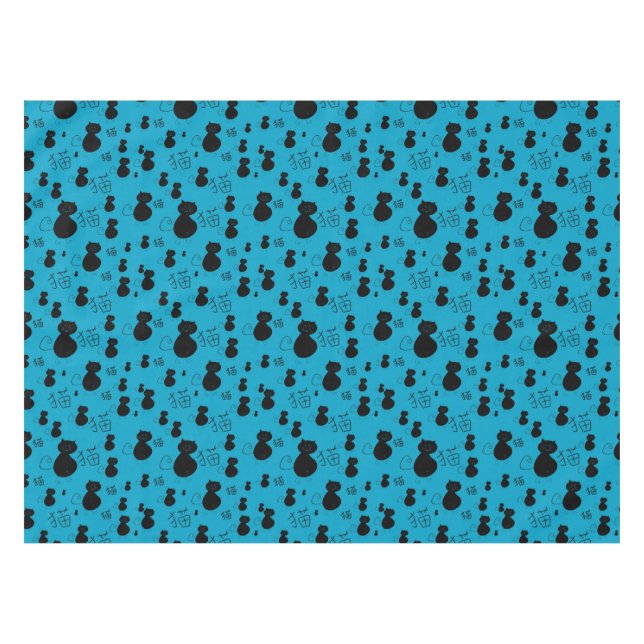 Cute kitty pattern tablecloth (Front (Horizontal))