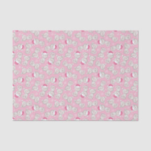 Cute Kitty Pink Santa Hat Christmas Tissue Paper
