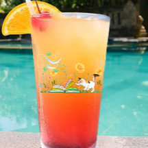 Cute Kitty Reading in the Garden