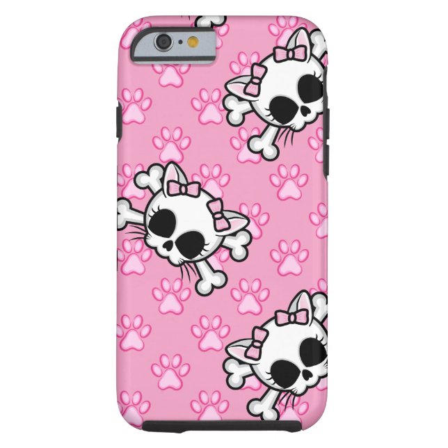 Cute Kitty Skull Case-Mate iPhone Case (Back)