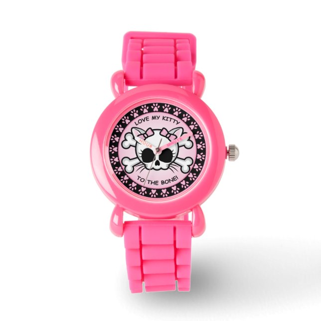 Cute Kitty Skull Watch (Front)