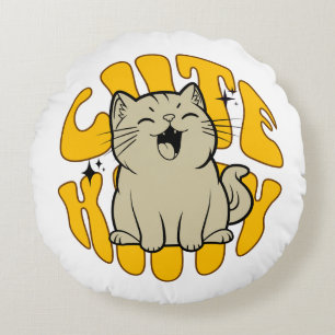 CUTE KITTY Small, 3.2 cm (1.25") Round Cushion