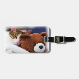 Cute Kitty Teddy Bear Luggage Tag