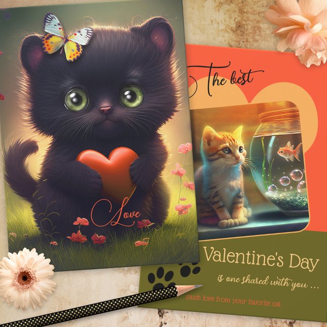 Cute Kitty Valentine's Day Card (Creator Uploaded)