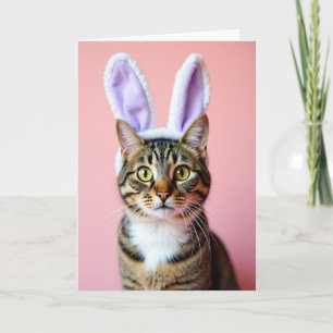 Cute Kitty With Ears Card