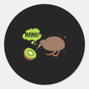 Cute Kiwi Bird Humor New Zealand  Classic Round Sticker