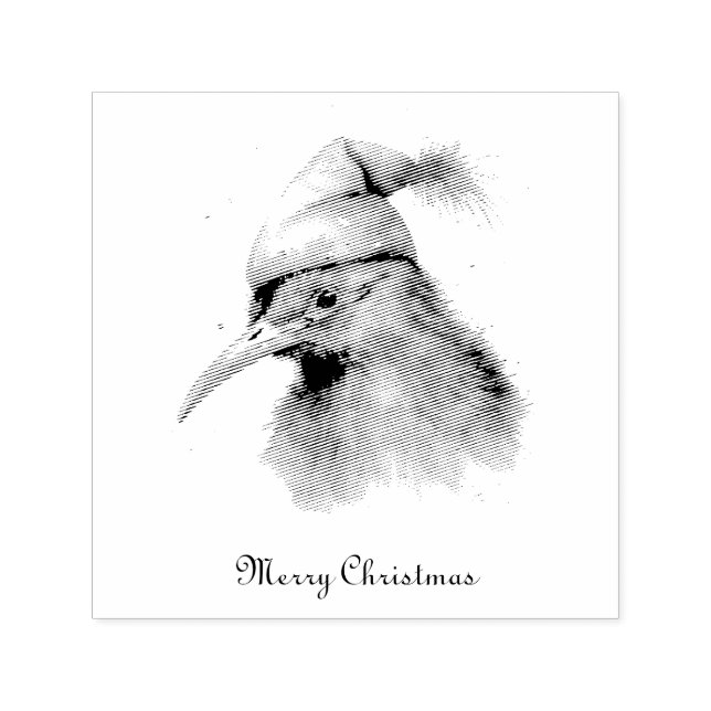 Cute Kiwi Bird in Christmas Elf Hat, custom Self-inking Stamp (Design)