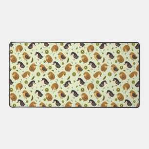 Cute Kiwi Birds Pattern Desk Mat