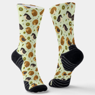 Cute Kiwi Birds Pattern Socks