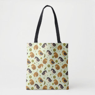 Cute Kiwi Birds Pattern Tote Bag