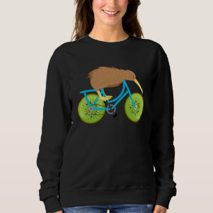 Cute Kiwi On Bicycle Kiwi Cycling Team Biking Cycl Sweatshirt