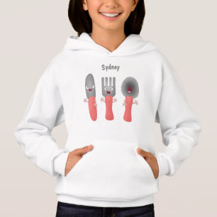 Cute knife fork and spoon cutlery cartoon