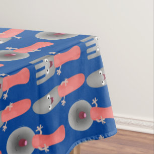 Cute knife fork and spoon cutlery cartoon tablecloth