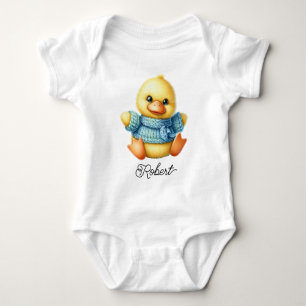 Cute Knitted Baby Duck Bodysuit