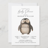 Cute Knitted Penguin Baby Shower