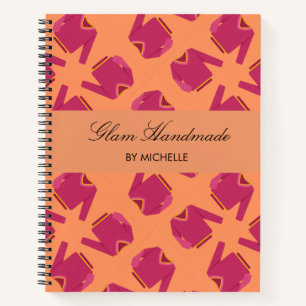 Cute knitted pink sweaters business notebook