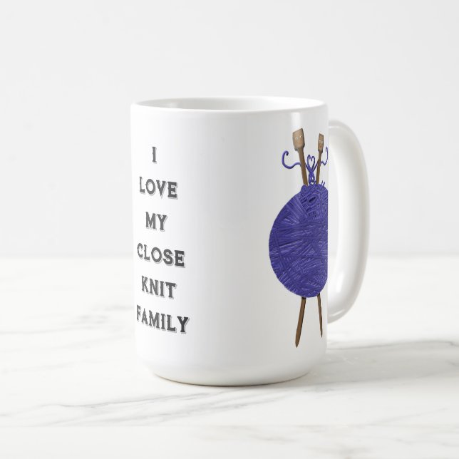 Cute Knitting Coffee Mug (Front Right)