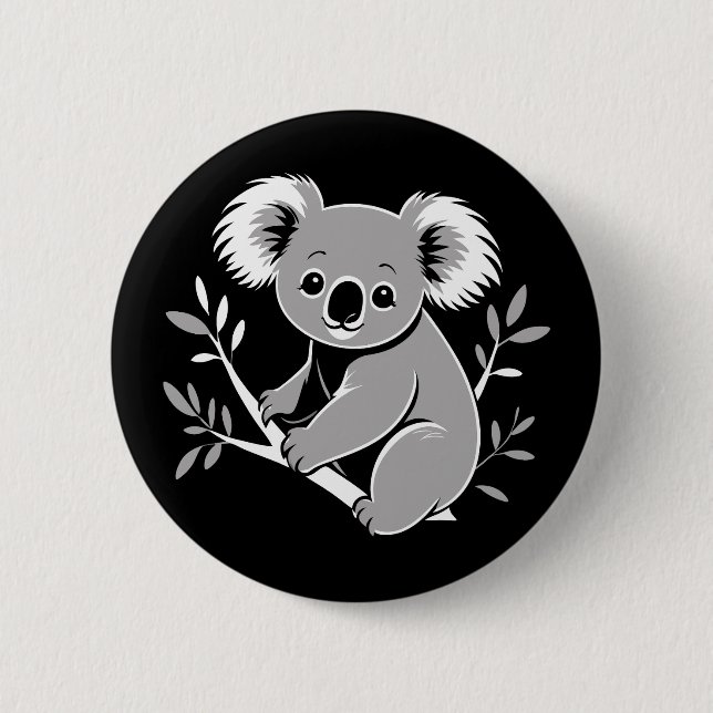 Cute Koala 6 Cm Round Badge (Front)