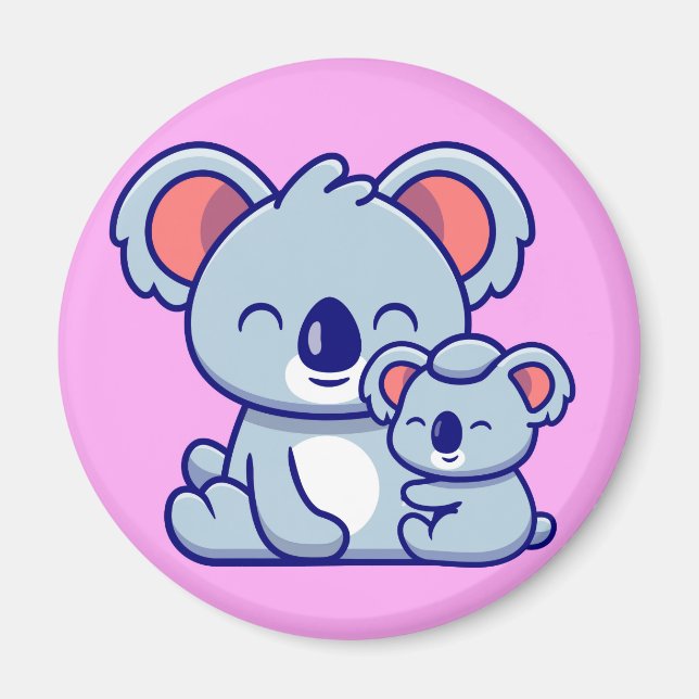 Cute Koala And Baby Magnet (Front)