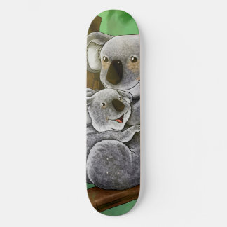 Cute Koala and Baby Skateboard