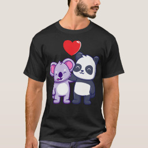 Cute Koala And Panda Cute Animal Friendly Panda Ka T-Shirt