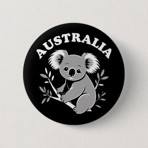 Cute Koala - Australia 6 Cm Round Badge