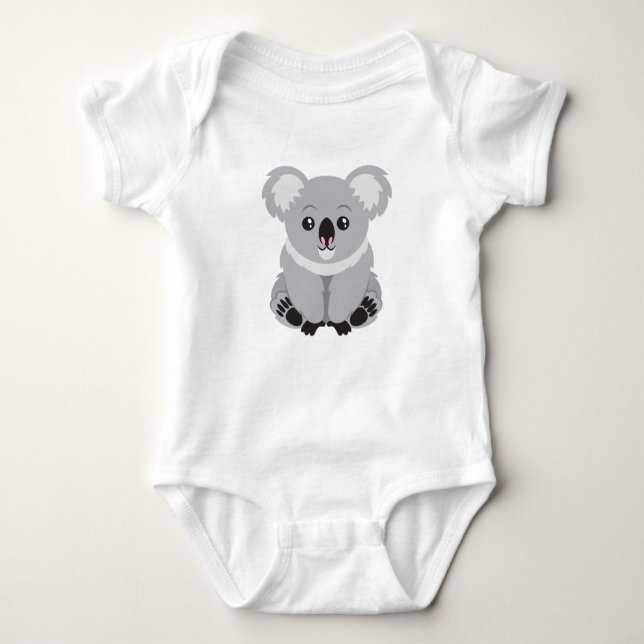 Cute Koala Baby Bodysuit (Front)