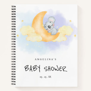Cute Koala Baby Shower Gift List Notebook