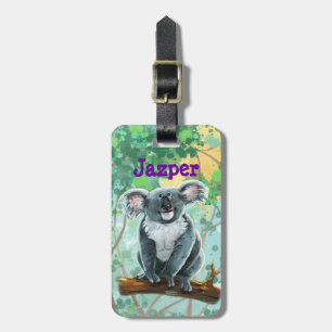 Cute Koala Bear and Baby Front and Back Luggage Tag