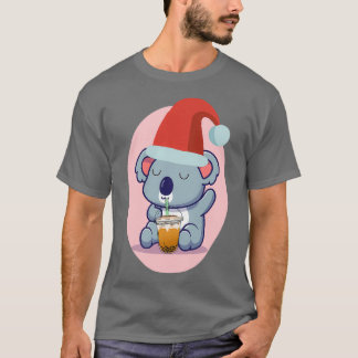 Cute Koala Bear And Bubble Tea 3 T-Shirt