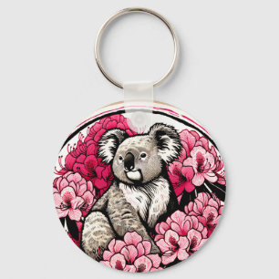 Cute Koala Bear Artwork Fun Koalas art Key Ring