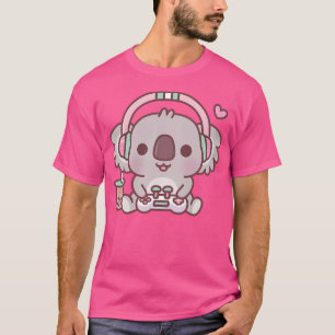 Cute Koala Bear Gamer With Headphones And Game Con T-Shirt