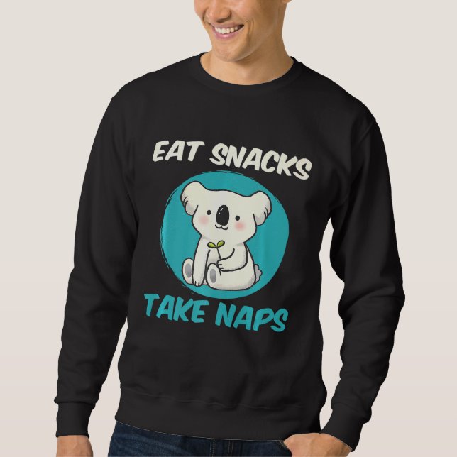 Cute Koala Bear Graphic - Animal Lover Quote Sweatshirt (Front)